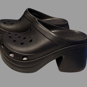 CROCS Black Women's Platform Clogs